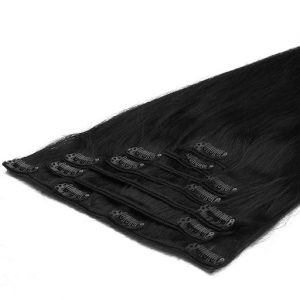 Clip in Extensions 50cm 70g 01 Jet Schwarz-0