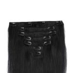 Clip In Extensions 60cm 160g 1B Natürliches Schwarz-0