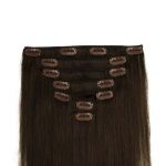 Clip In Extensions 60cm 160g 02 Dunkel Braun-0