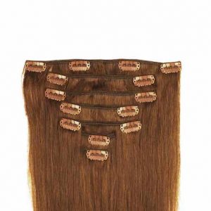 Clip In Extensions 60cm 160g 06 Dunkles Kastanienbraun-0