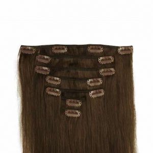 Clip in Extensions 60cm 160g 04 Mittelbraun-0